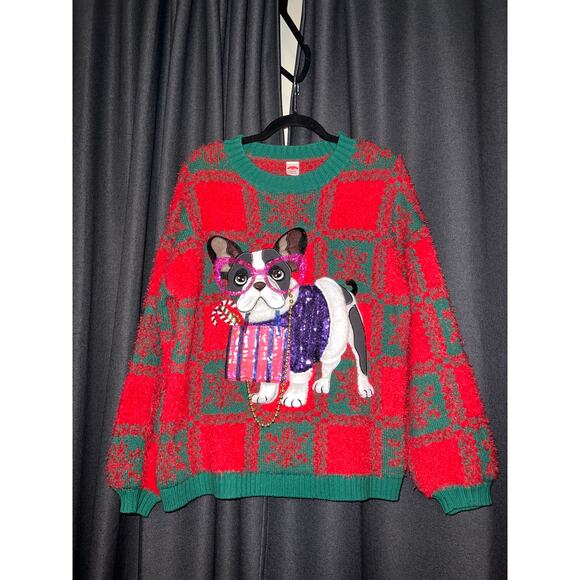 Ugly Christmas Sweater Xmas Size Medium Dog - Picture 1 of 3